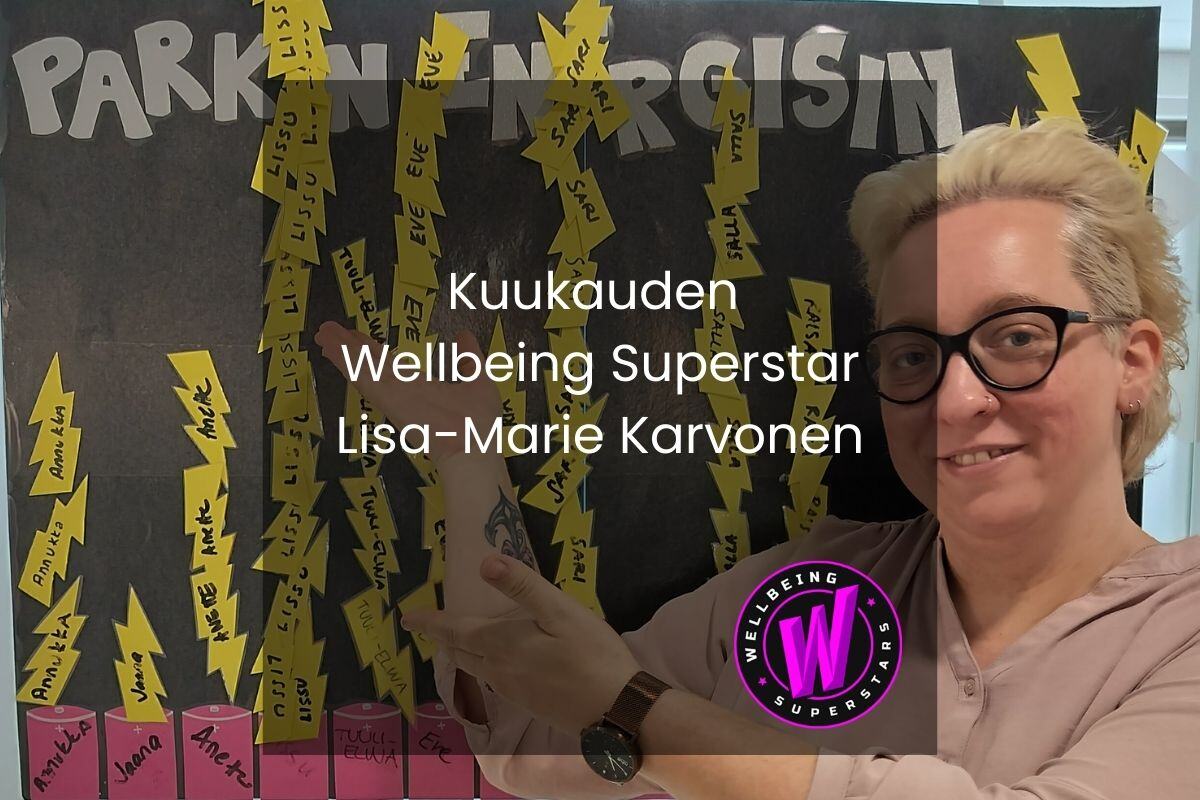 Kuukauden Wellbeing Superstar Lisa-Marie Karvonen
