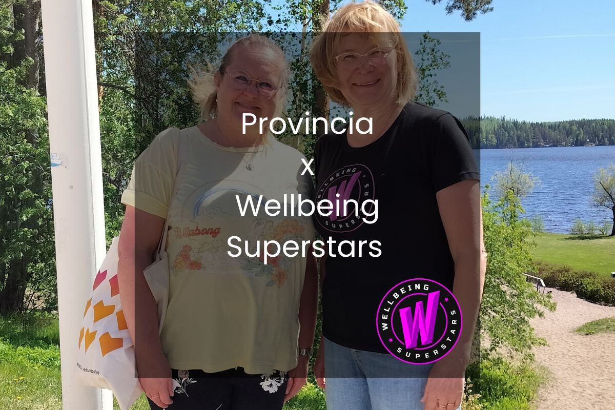Provincian henkilöstöjohtaja Sanna Nieminen ja Wellbeing Superstarsin valmennuspäällikko Tiina Ven